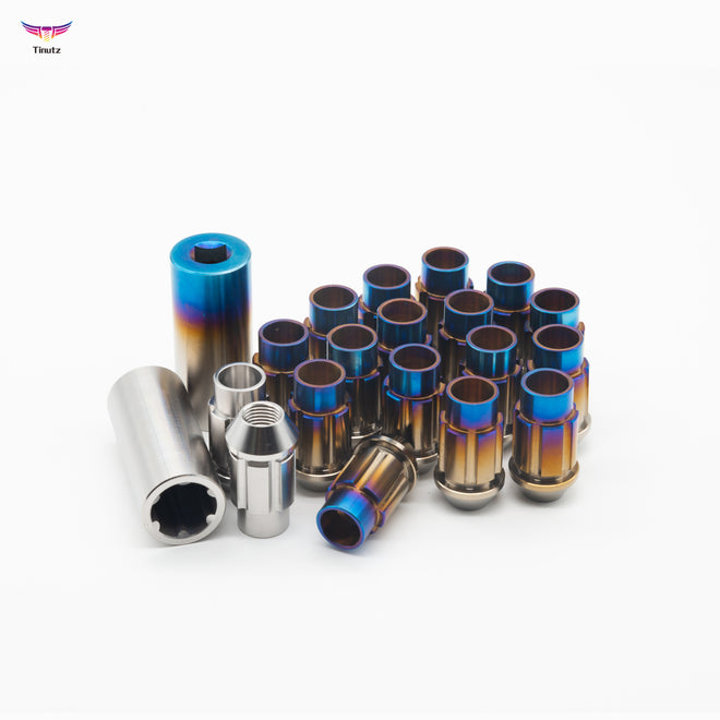 Universal Gr5 Titanium Open-End Cone Seat Locking Lug Nuts